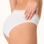 3 SLIP DONNA GOLDEN LADY ART. O106 VITA MEDIA IN COTONE ORGANICO E PIZZO - immagine 2