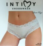 6 SLIP DONNA MIDI INTIMY ART 438 IN COTONE ELASTICIZZATO E PIZZO